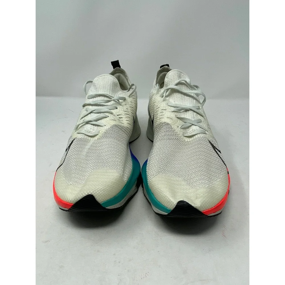 Nike Air Zoom Tempo Next% White Multicolor Running Shoes CI9923-100 Mens 12